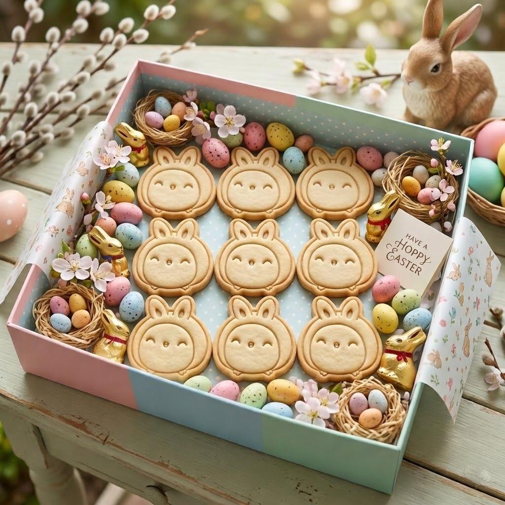Easter Chick Bunny Cookie Cutter & Stamp, Chick with Bunny Ears Cookie Cutter, Cute Easter Cookie Stamp