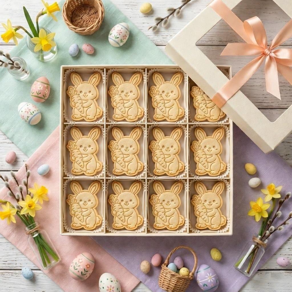 Easter Bunny Cookie Cutter & Stamp, Cute Bunny and Carrot Cookie Cutter, Easter Cookie Stamp
