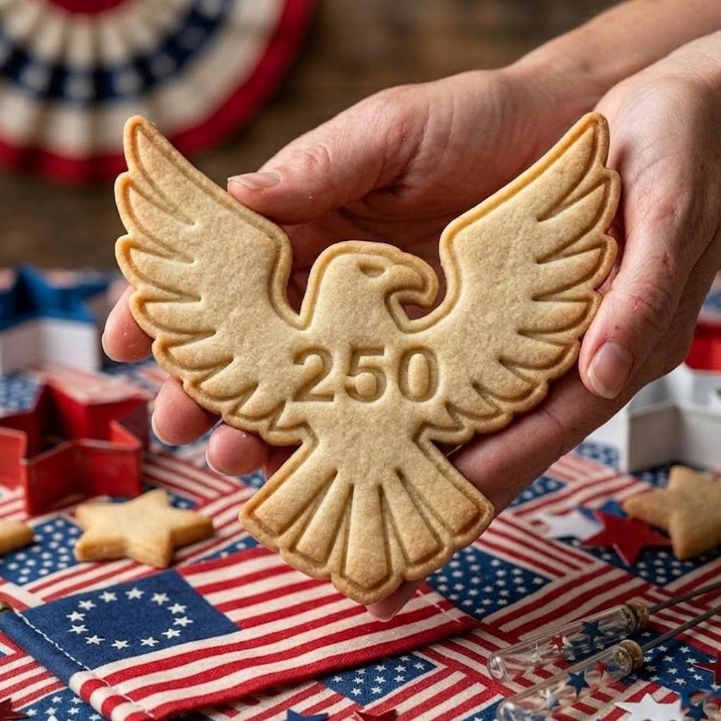 Bird 250 American Cutter Stamp, We The People USA Cookie Stamp, Independence Day Gift, Patriotic Baking, Clay Cutter, 4th Of July