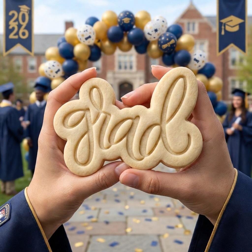 Grad 2026 Cookie Cutter and Stamp, Graduation Cookie Cutter, Class of 2026 Cookie Cutter, Graduation Cookie Stamp