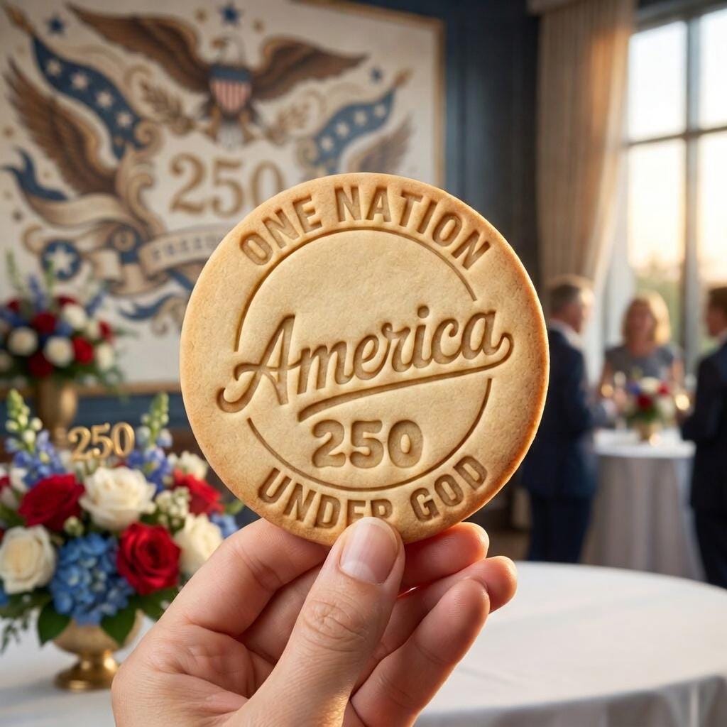 America 250 Cookie Cutter and Stamp, One Nation Under God Cookie Cutter, Patriotic Cookie Stamp, Fourth of July Cutter