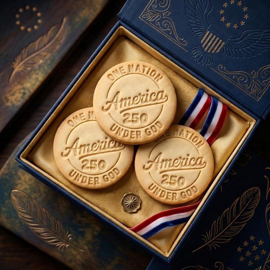 America 250 Cookie Cutter and Stamp, One Nation Under God Cookie Cutter, Patriotic Cookie Stamp, Fourth of July Cutter