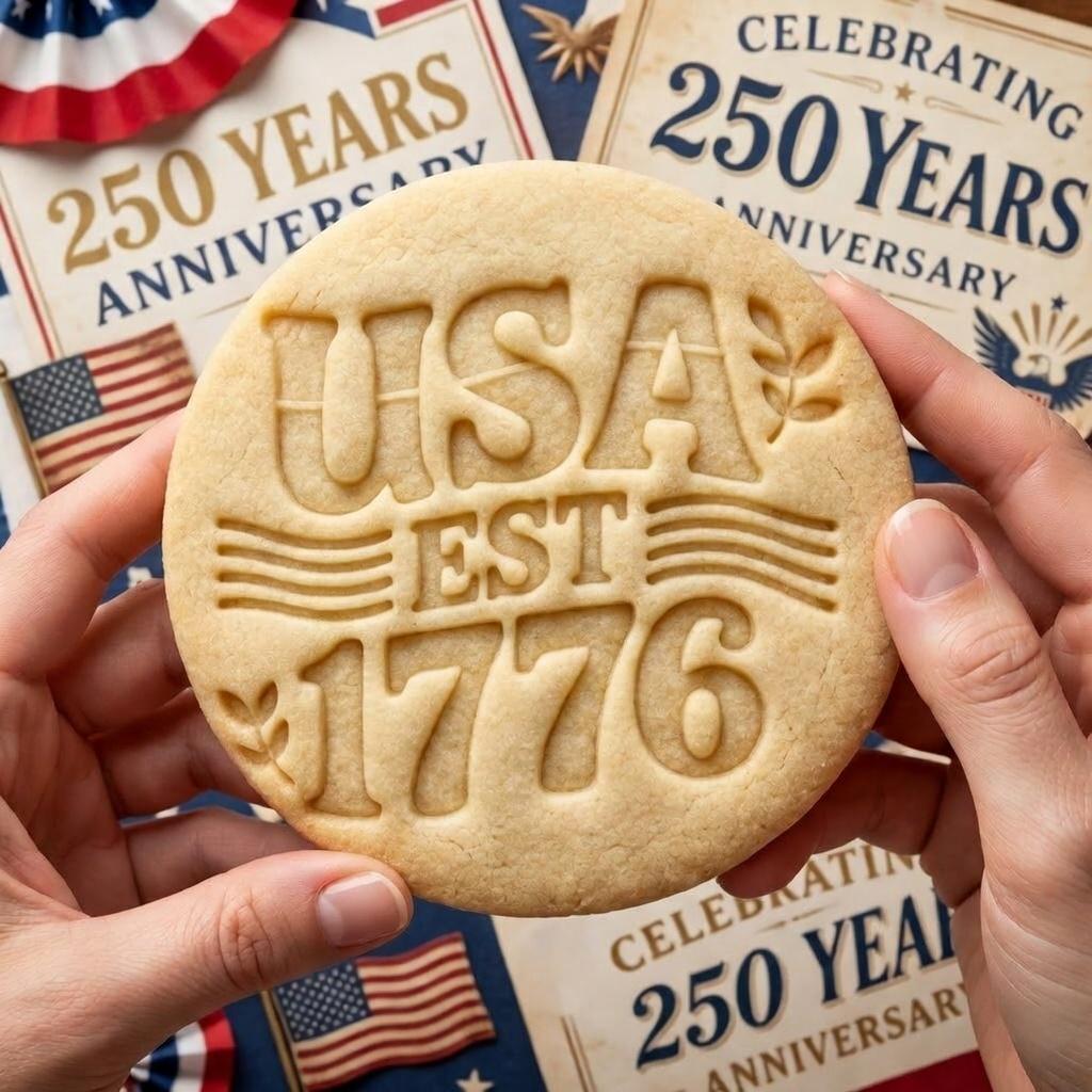 USA 1776 Cookie Cutter and Stamp, Independence Day Cookie Stamp, Patriotic Cookie Cutter, 4th of July Cookie Gift