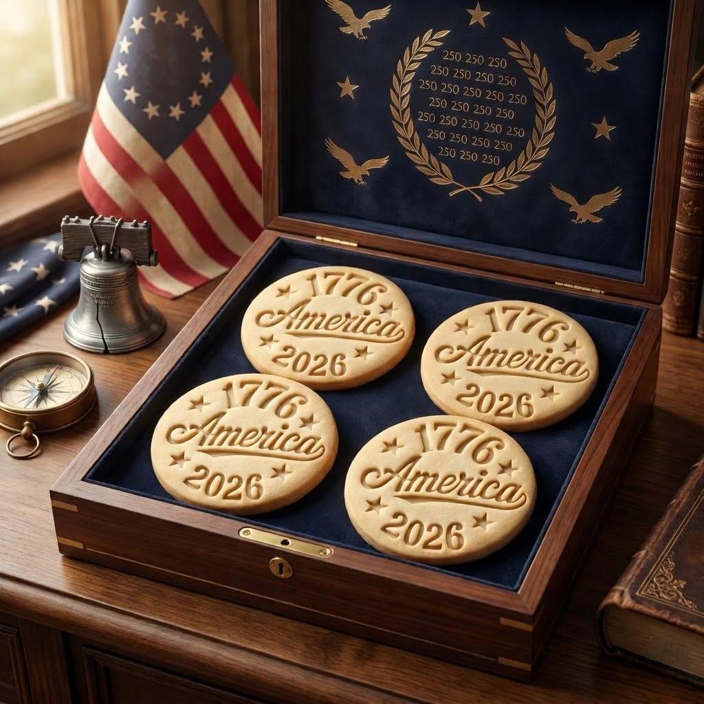 America 1776 2026 Cookie Cutter and Stamp, Patriotic Cookie Cutter, America Cookie Stamp, Independence Day Cutter