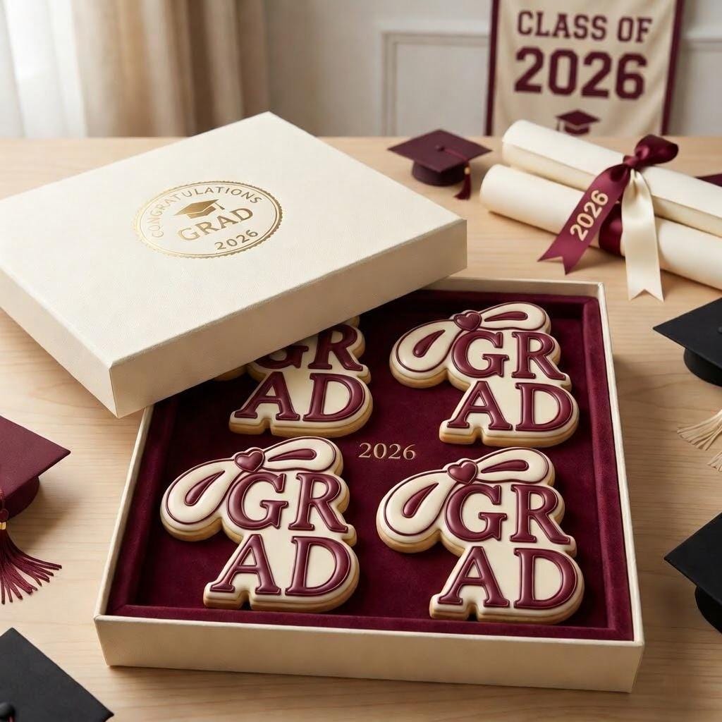 Graduation Bow 2026 Cookie Cutter & Stamp, Grad Party Favors Cookie Stamp, Senior Year 2026 Celebration Cookie Cutter