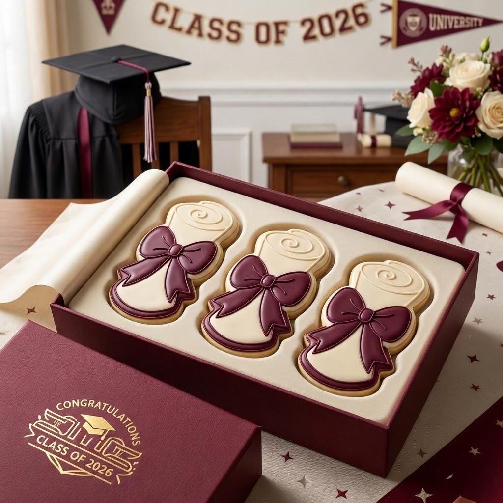 Graduation Diploma Cookie Cutter and Stamp, Grad Bow Cookie Cutter, Class of 2026 Cookie Cutter, Graduation Cookie Stamp