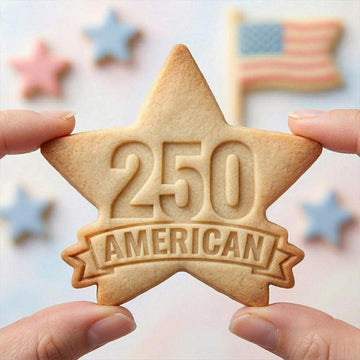 Cute Star America 250 Cookie Cutter, Polymer Clay Cutter, Patriotic Party Decor, Summer Baking, Polyclay for 4th of July, USA 250th