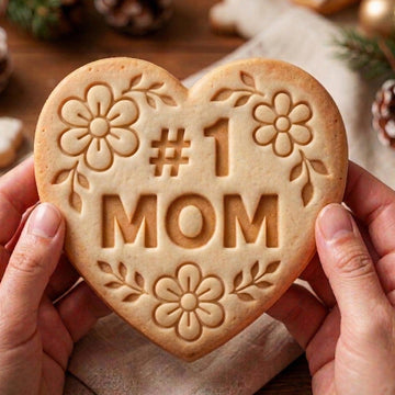Cute #1 Mom Heart Cookie Cutter, Polymer Clay Cutter, Mother Day Decor, Sweet Baking, Polyclay for Mom Birthday, Number 1 Mom Gift