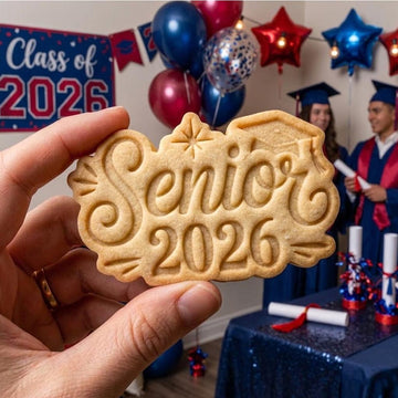 Senior 2026 Cutter Stamp Set, Senior Grad 2026, Personalized Cookie, Class Of 2026, Graduation Year 2026 Cookie, Senior Baking