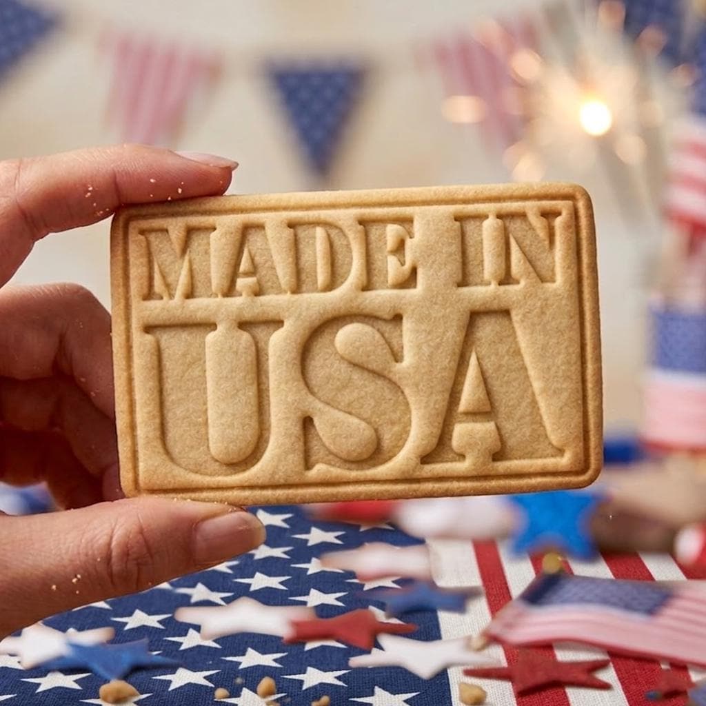 Made In USA Cookie Cutter Stamp, USA 250th Anniversary, Patriotic Baking, Patriotic Cookie, Clay Cutter, Gift For Independence, July 4th