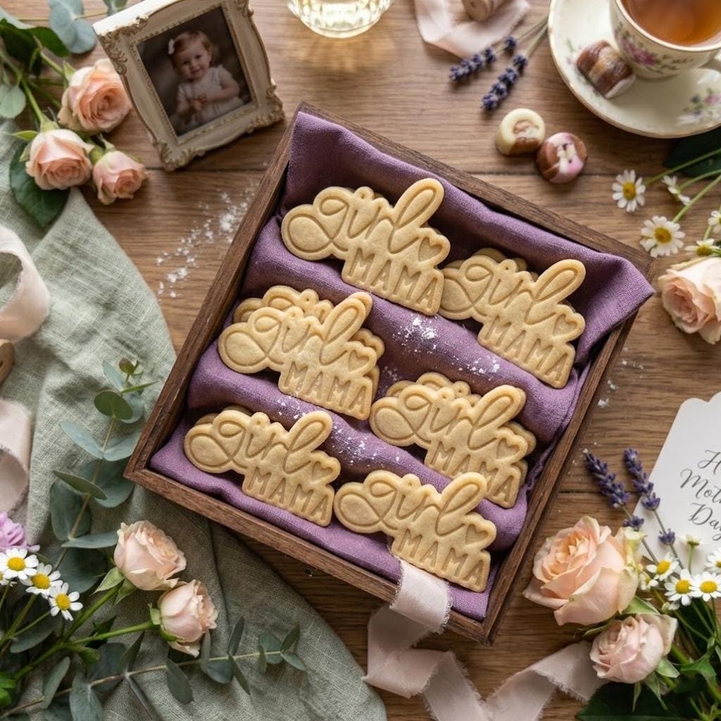 Girl MAMA Cookie Cutter & Stamp, MAMA Cookie Cutter, Custom Mom, Cookie Stamp, Fondant Cutter, Mother's Day Gifts, Gift For Mom, MAMA Est