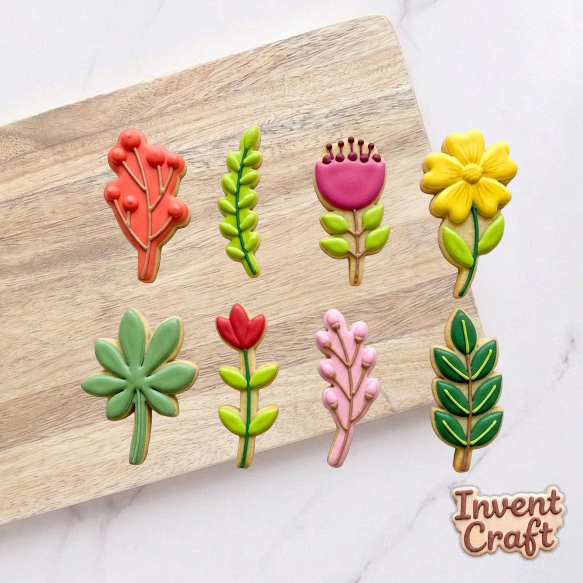 Wildflowers Cookie Cutters Set, Floral Set Cutter, Spring Cookie, Baby Shower Dessert, Mother’s Day Cookie, Mother’s Gifts, Gift For Mom