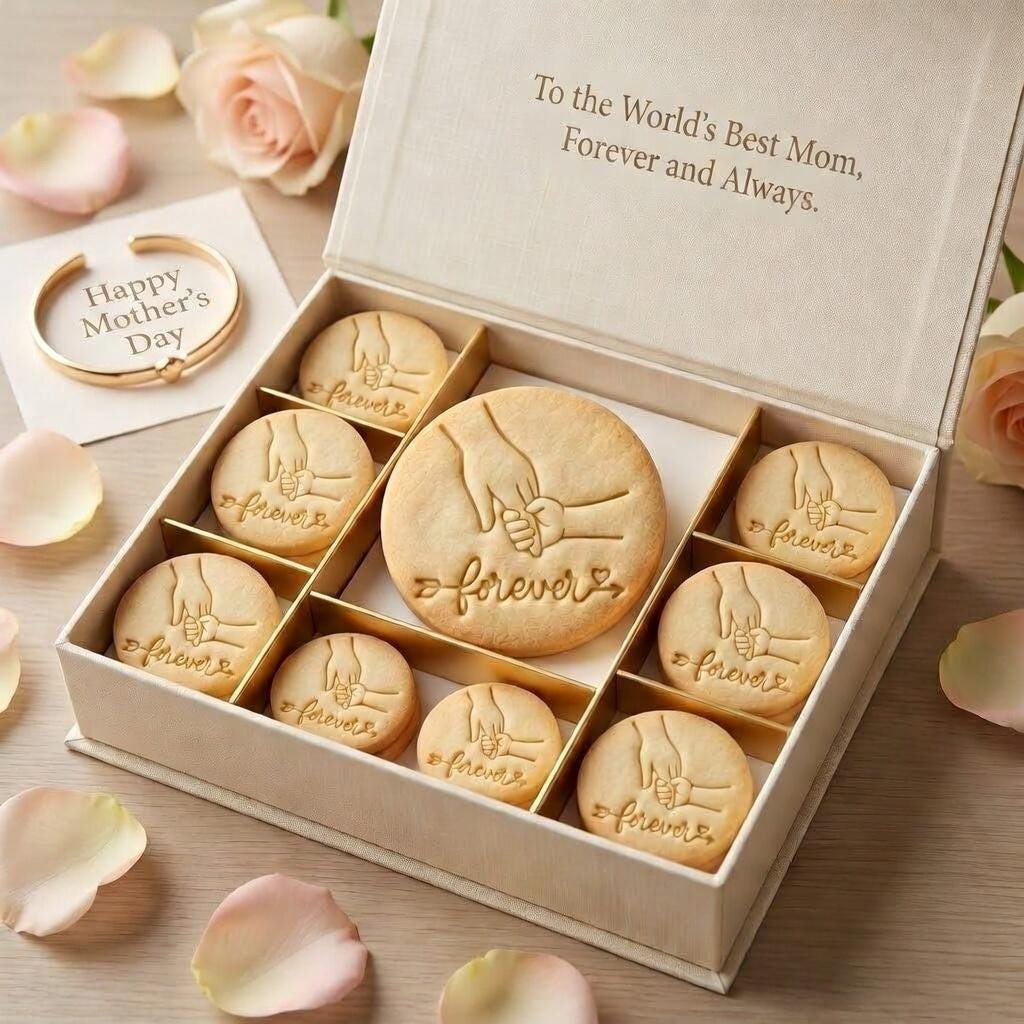 Forever Love Mom Cookie Cutter and Stamp, Mothers Day Cookie Stamp, Mom Gift Cookie Cutter