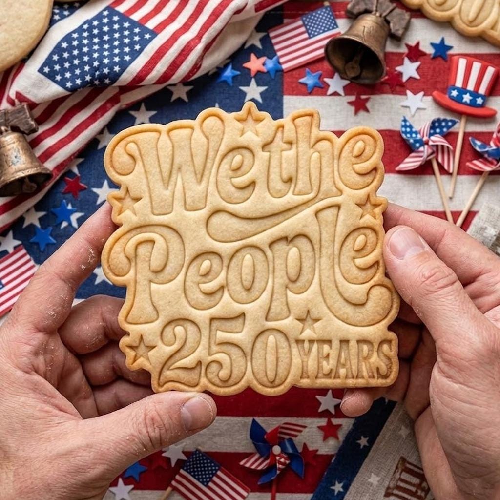 We The People 250 Years Cookie Cutter Stamp, Freedom USA Cookie Stamp, Independence Day Gift, Clay Cutter, 4th Of July, 250 Amerca