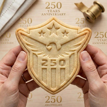 250th Anniversary Cookie Cutter & Stamp, American Eagle Patriotic Cookie Stamp, USA 250 Years Biscuit Cutter