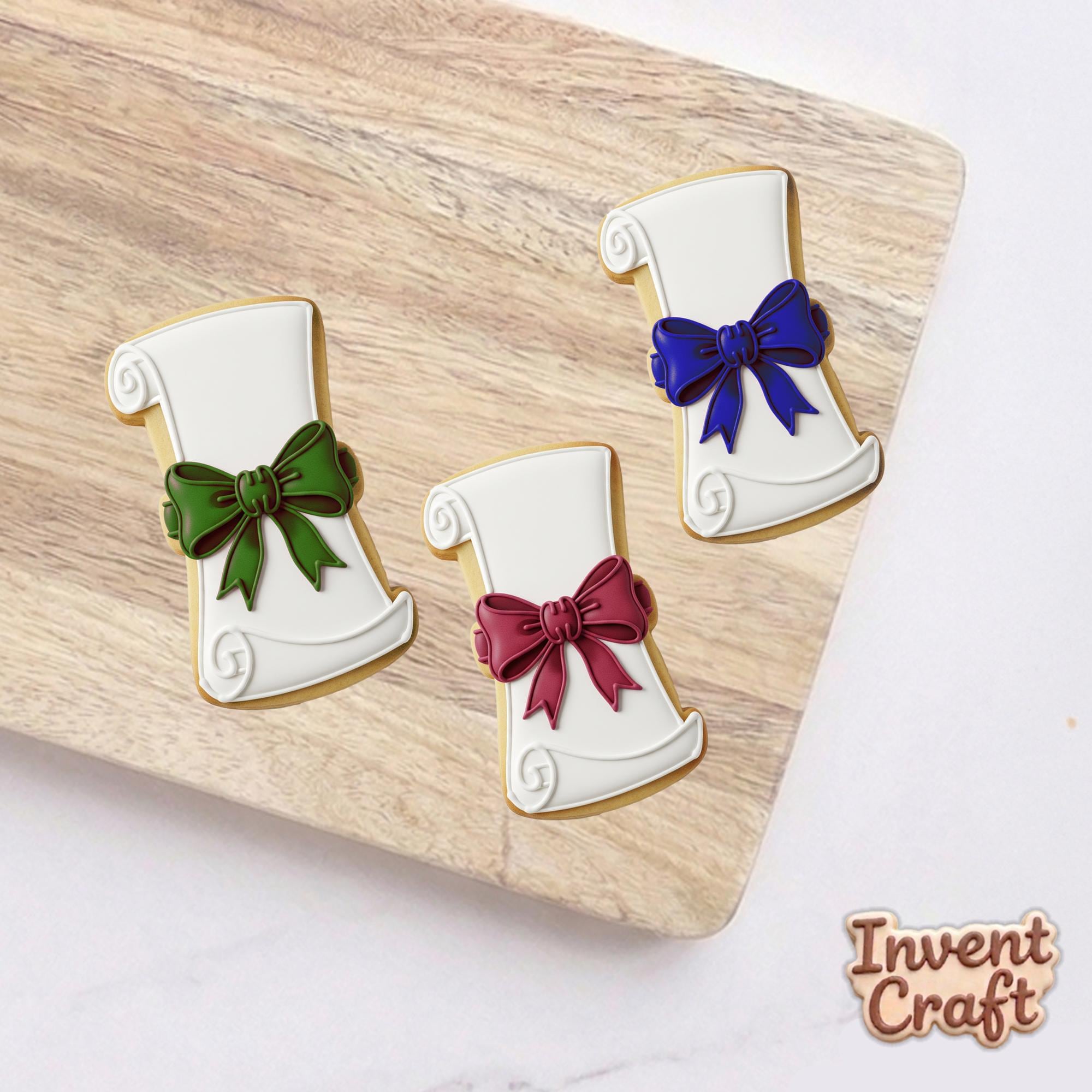 Graduation Diploma Cookie Cutter, Diploma Scroll Stamp with Bow, Polymer Clay Cutter, Senior 2026 Party Decor, Polyclay Mold, Grad Gift