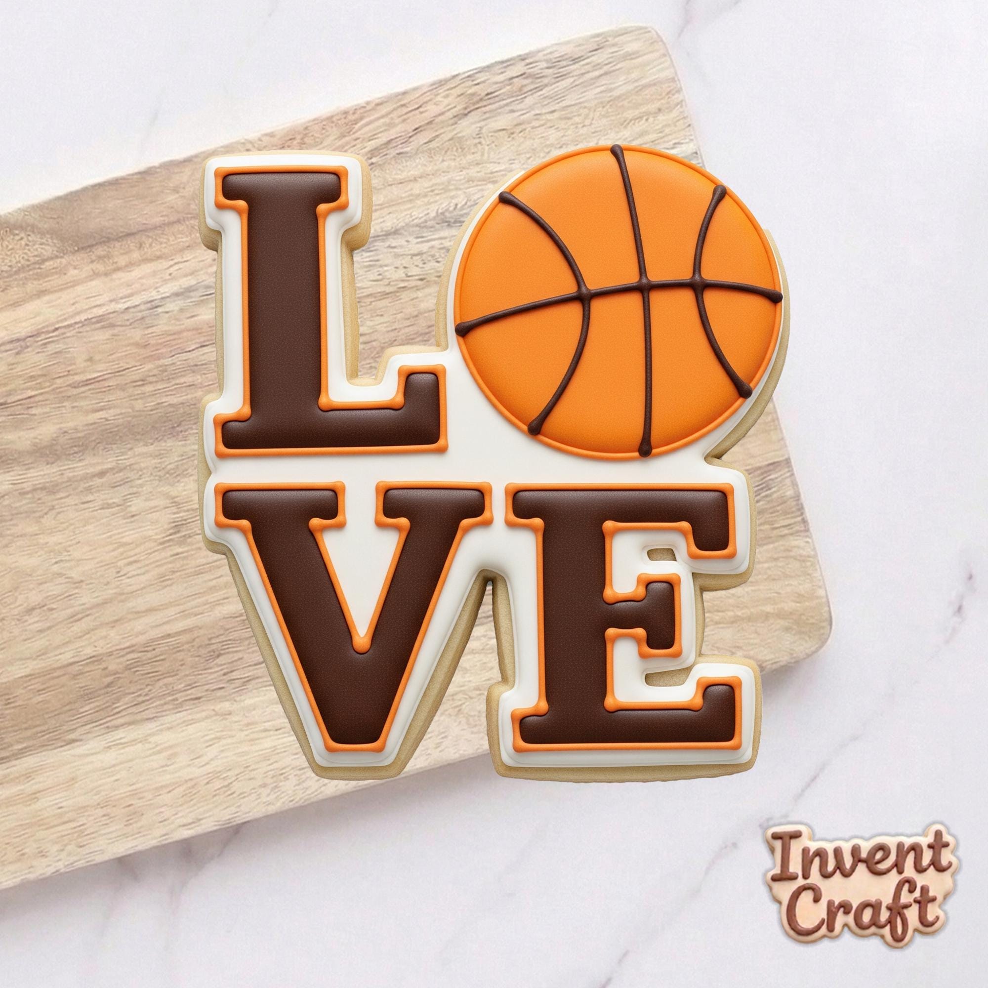 Basketball LOVE Cookie Cutter, Sports Heart, Polymer Clay Cutter, Basketball Mom Gift, Sports Team Party Favor, Polyclay Cutter, Tool