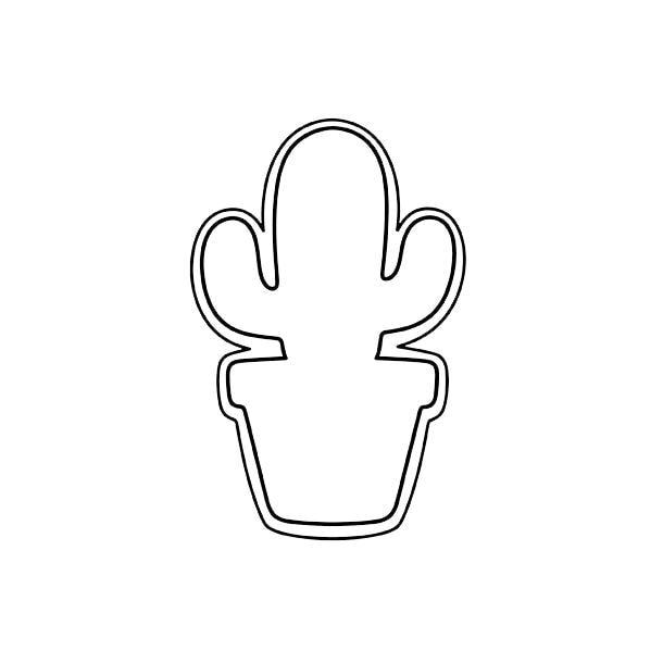 Cute Potted Cactus Cookie Cutter, Polymer Clay Cutter, Fiesta Party Decor, Summer Baking, Polyclay for Kids Birthday, Baby Shower