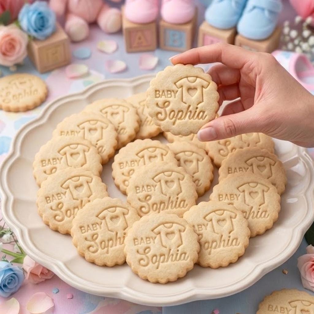 Personalized Name Baby Cookie Cutter & Stamp, Custom Cookie, Baby Shower Cutters, Cookie Cutter Stamp Set, Baby Gift, Birthday Barking