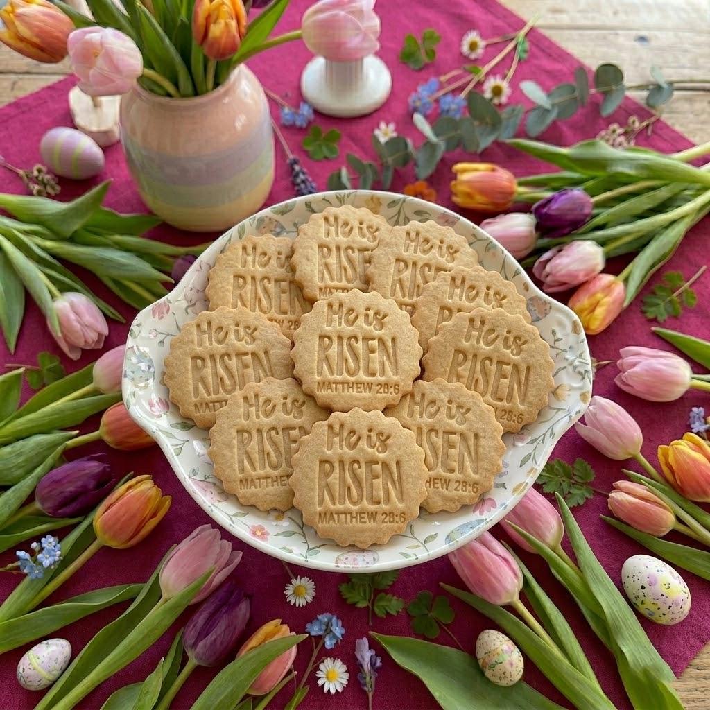 He is Risen Cookie Cutter, Happy Easter Day Cookie Cutter Stamp, Personalized Easter Cookie, Easter Day Gifts, Easter Baking, Matthew 28:6