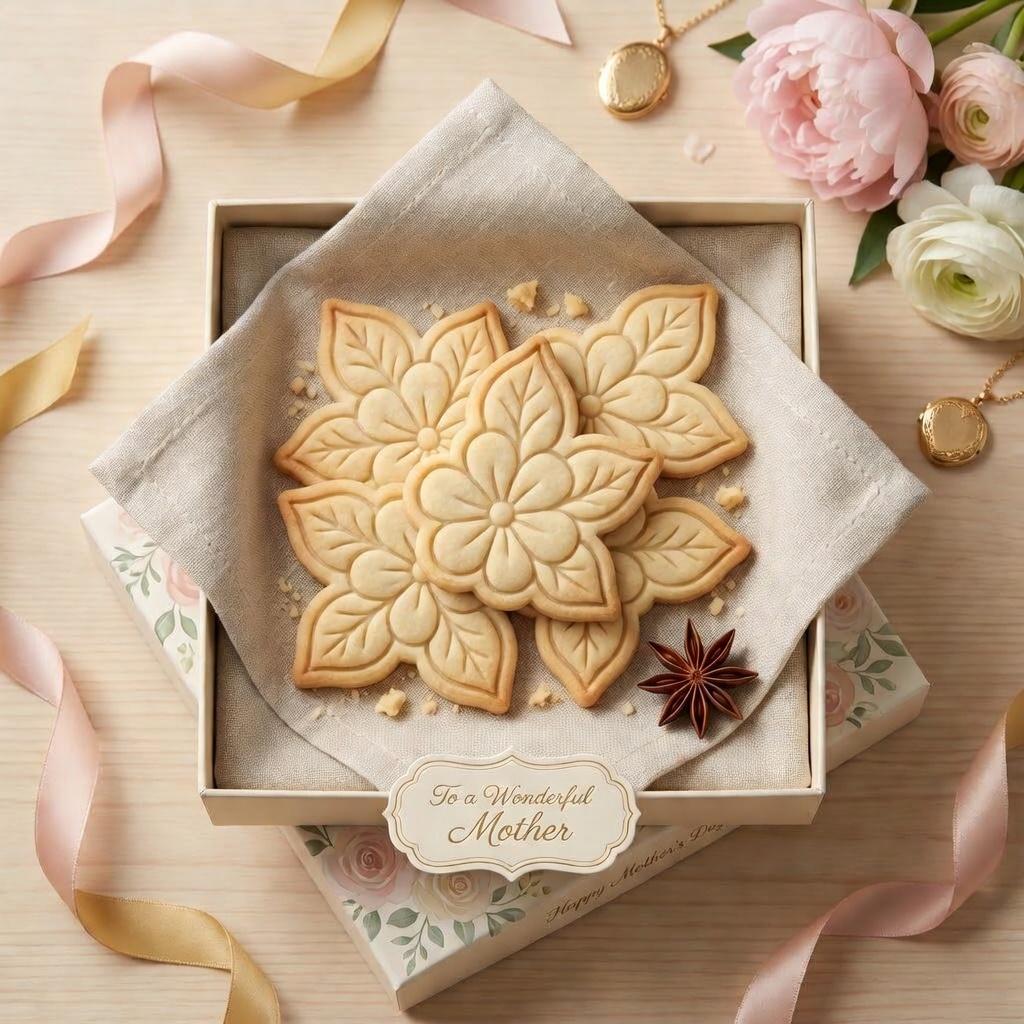 Floral Cookie Cutter and Stamp, Flower Cookie Cutter Stamp, Mothers Day Gift Biscuit Embosser for Mom Grandma Baking