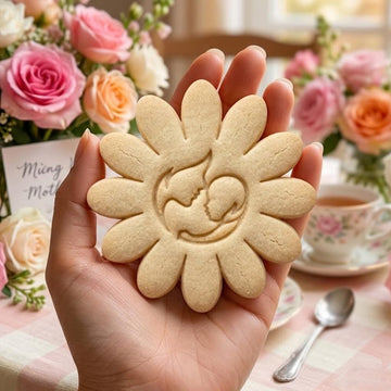 Mom With Baby Flower Cookie Cutter Stamp, MAMA Cookie, Custom Mom, Fondant Cutter, Mother's Day Gifts, Floral Mama Cookie Cutter