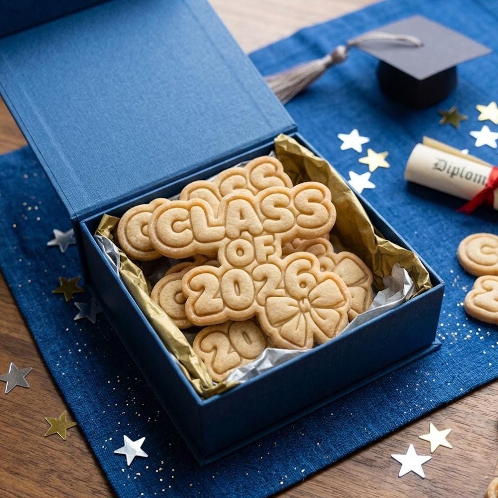 Class Of 2026 With Bow Cookie Cutter Stamp, Senior 2026, School Cookie, Graduation Gift, GRAD Baking, Grad Party Cookie Ideas