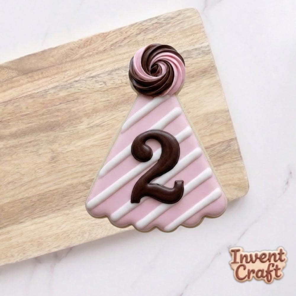 Baby Birthday Party Hat Cookie Cutter, Baby Shower Cookie Cutter, Custom Age Cutter