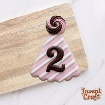 Baby Birthday Party Hat Cookie Cutter, Baby Shower Cookie Cutter, Custom Age Cutter