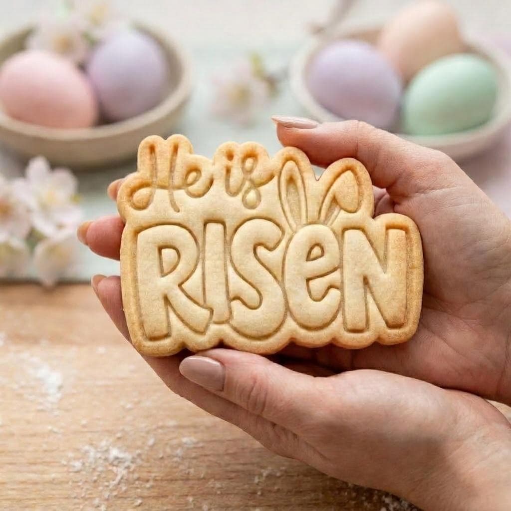 He Is Risen Easter Cookie Cutter and Stamp, Christian Cookie Cutter, Religious Cookie Stamp