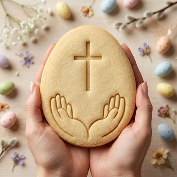 Praying Hands Cross Easter Cookie Cutter & Stamp, Christian Easter Cookie Cutter, Religious Cookie Stamp, Jesus Prayer Baking Gift