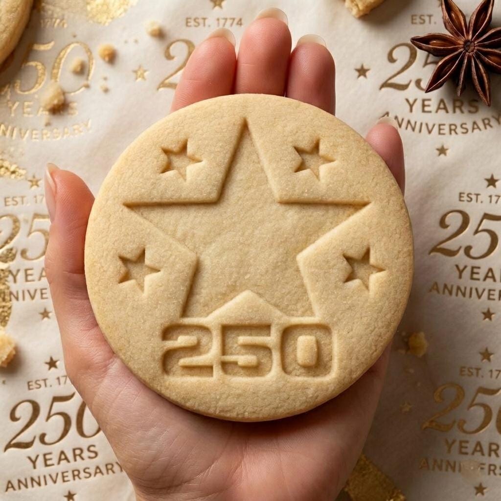 America 250 Star Cookie Cutter and Stamp, USA Independence Day Star Cookie Stamp, 1776-2026 Cookie Cutter, July 4th Patriot Cookie Cutter