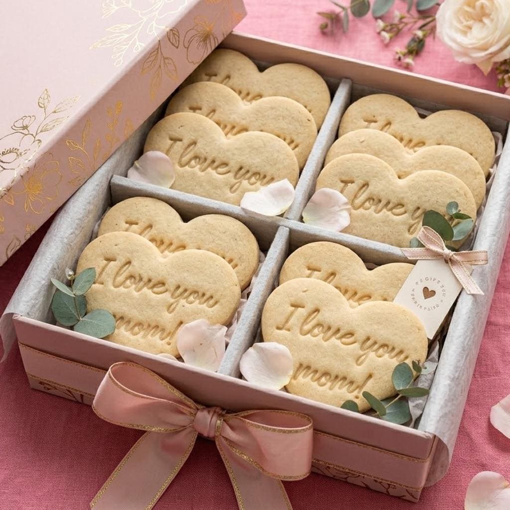 I Love You Mom With Heart Cookie Cutter & Stamp, MAMA Cookie Cutter, Custom Mom, Mother's Day Gifts, Floral Cutter, Heart Cutter