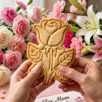 Rose Cookie Cutter Stamp, MAMA Cookie, Custom Mom, Fondant Cutter, Mother's Day Gifts, Grandma Cookie Cutter, Mom Floral Cutter