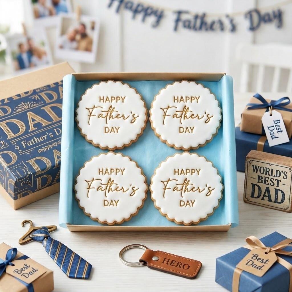 Happy Father's Day Cookie Cutter and Stamp, Daddy Cookie Cutter, Dad Cookie Stamp, Father's Day Gift Cookies