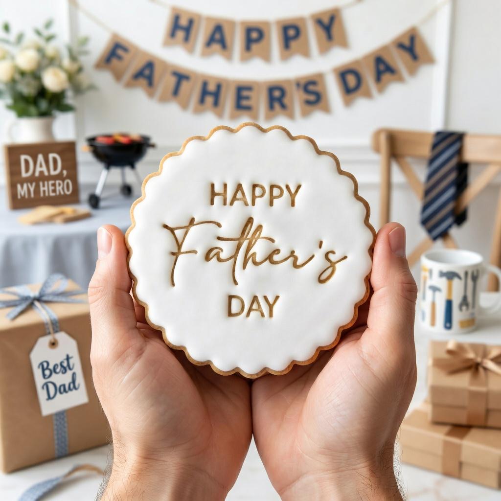 Happy Father's Day Cookie Cutter and Stamp, Daddy Cookie Cutter, Dad Cookie Stamp, Father's Day Gift Cookies
