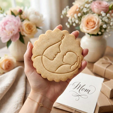 Mother and Baby Cookie Cutter and Stamp, Happy Mother's Day Cookie Stamp, Mama Holding Baby Cookie Cutter, Newborn Baby Shower Cookie Cutter