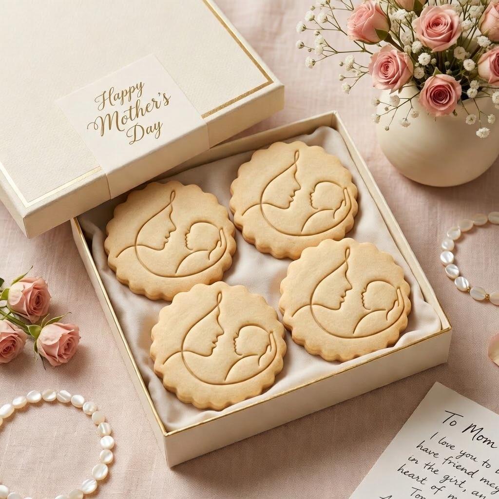 Mother and Baby Cookie Cutter and Stamp, Happy Mother's Day Cookie Stamp, Mama Holding Baby Cookie Cutter, Newborn Baby Shower Cookie Cutter