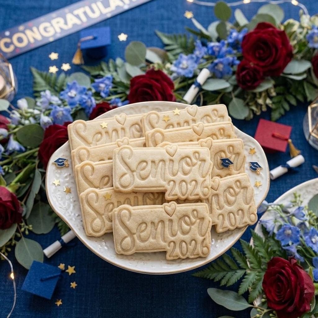 Senior 2026 Cookie Cutter Stamp, Class Of 2026, Personalized School Cookie, Back to School Cookie Cutter, Graduation Gift, Custom Grad