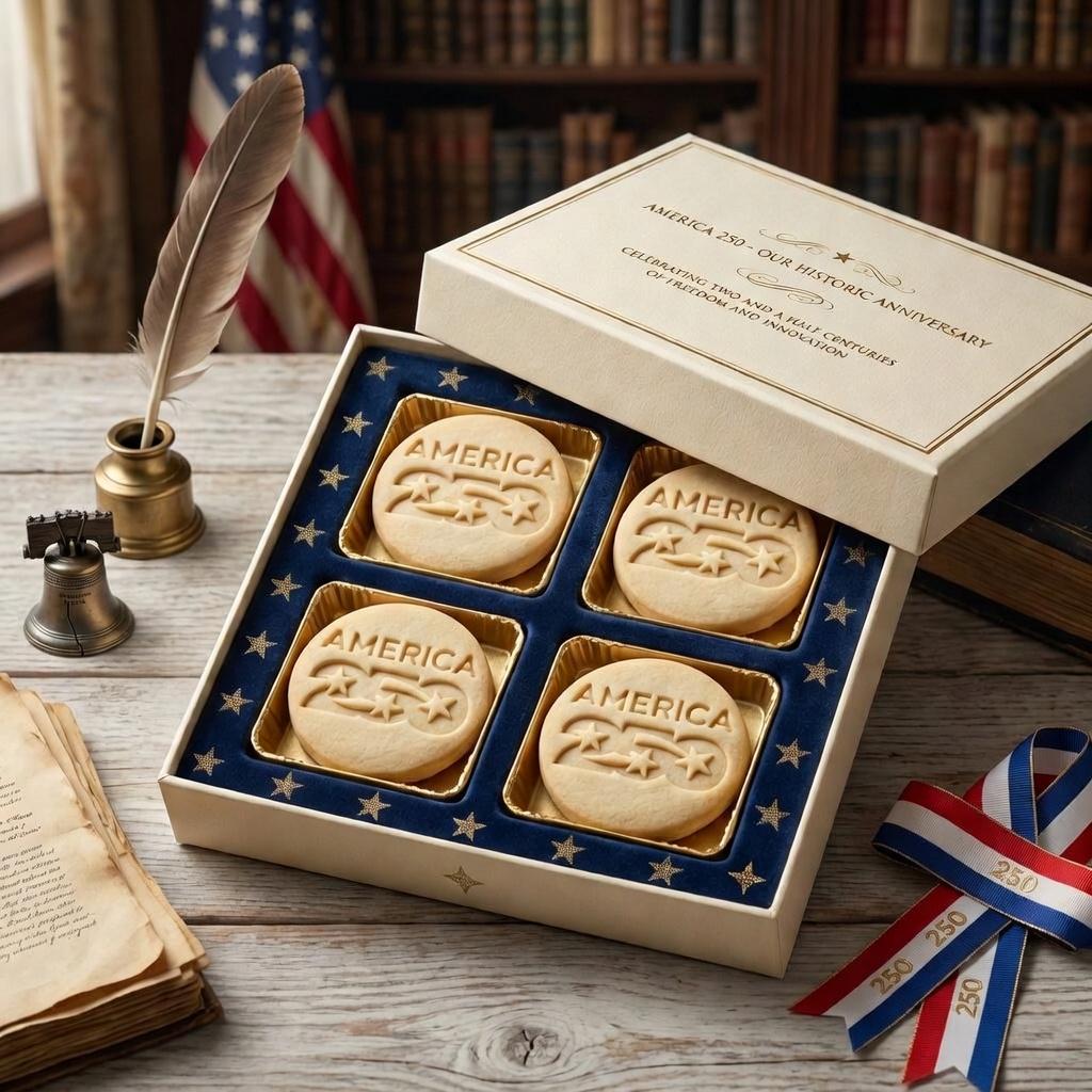 America 250 Star Cookie Cutter & Stamp, Patriotic USA 250 Years Celebration Stamp, Liberty 1776-2026 Cookie Cutter