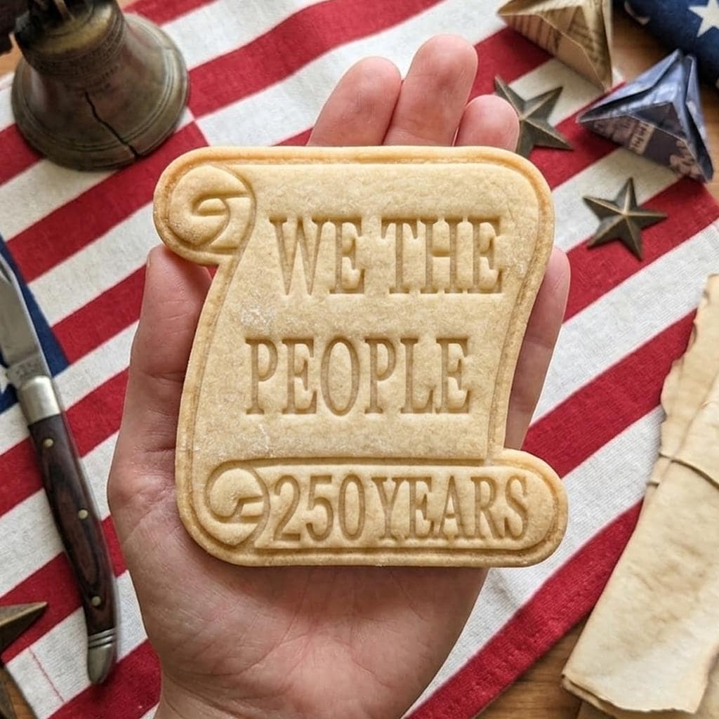 We The People 250th Anniversary Cookie Stamp, American Flag Cutter Stamp, Independence Day Gift, Patriotic Baking, Clay Cutter, 4th of July