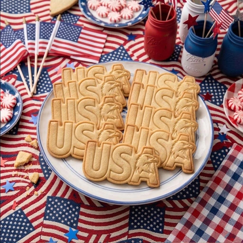 Bird USA 250th Anniversary Cookie Stamp Set, Independence Day Gift, Patriotic Baking, 250 Years of Freedom, 1776 2026 USA, Flag USA Cutter