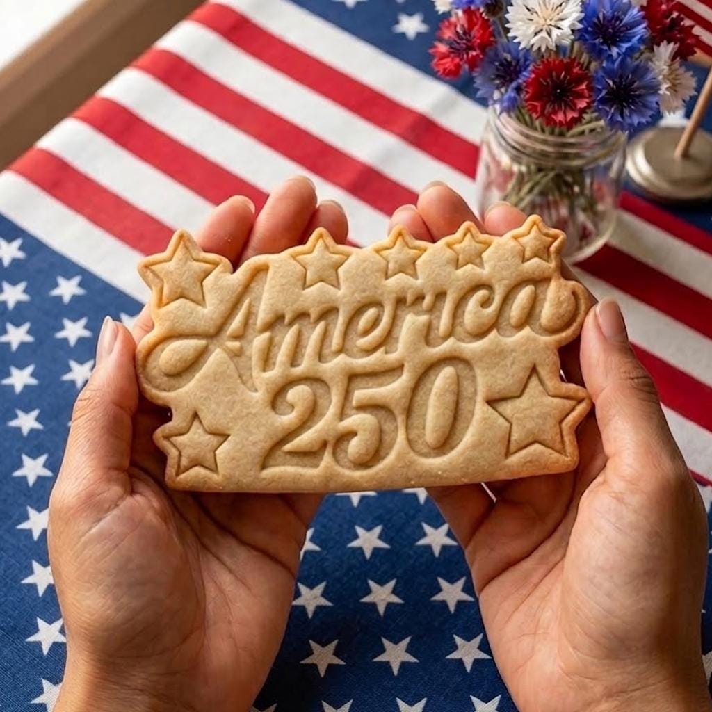 America 250, 250th Anniversary Cookie Stamp Set, Independence Day Gift, Patriotic Baking, 250 Years of Freedom, 1776 2026 USA, Flag USA