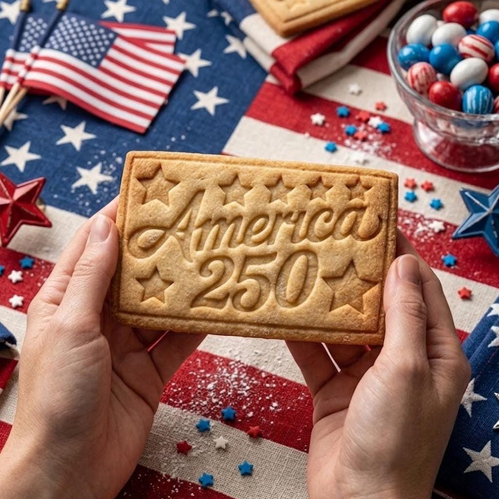 America 250 Cookie, 250th Anniversary Cookie Stamp Set, Independence Day Gift, Patriotic Baking, 250 Years of Freedom, 1776 2026 USA