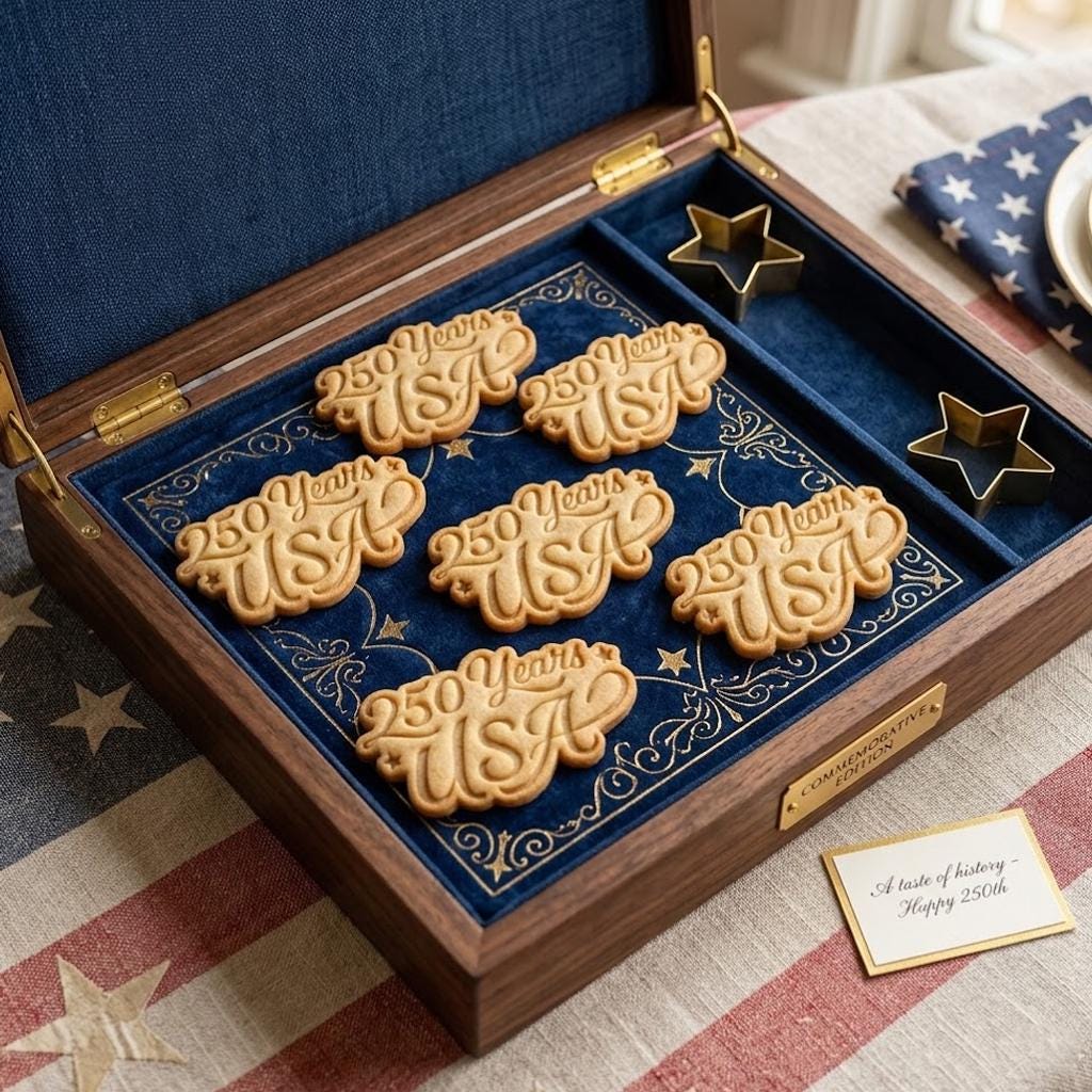 250 Years USA Cookie, 250th Anniversary Cookie Stamp Set, Independence Day Gift, Patriotic Baking, 250 Years of Freedom, Flag USA Cutter