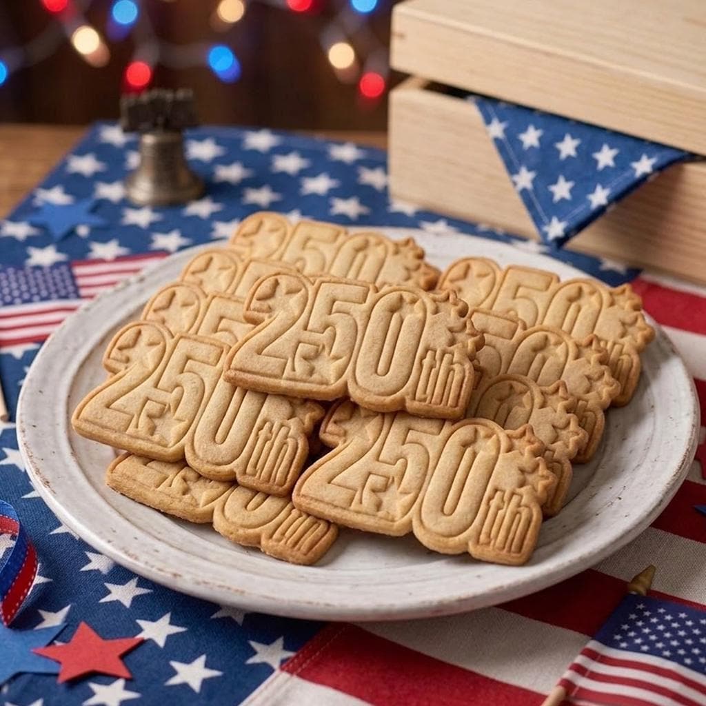 250 Th USA Cookie, 250th Anniversary Cookie Stamp Set, Independence Day Gift, Patriotic Baking, 250 Years Freedom, Flag USA Cutter