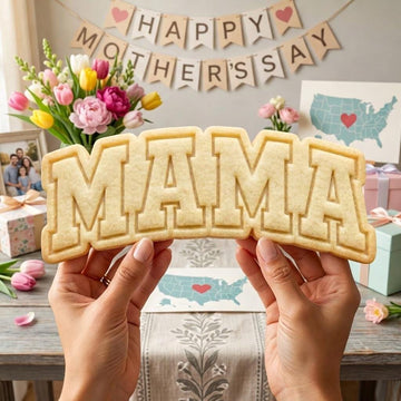 MAMA Letter Cookie Cutter & Stamp, Mother's Day Cookie Stamp, Retro Mama Large Lettering Cutter, Grandma Cookie Stamp