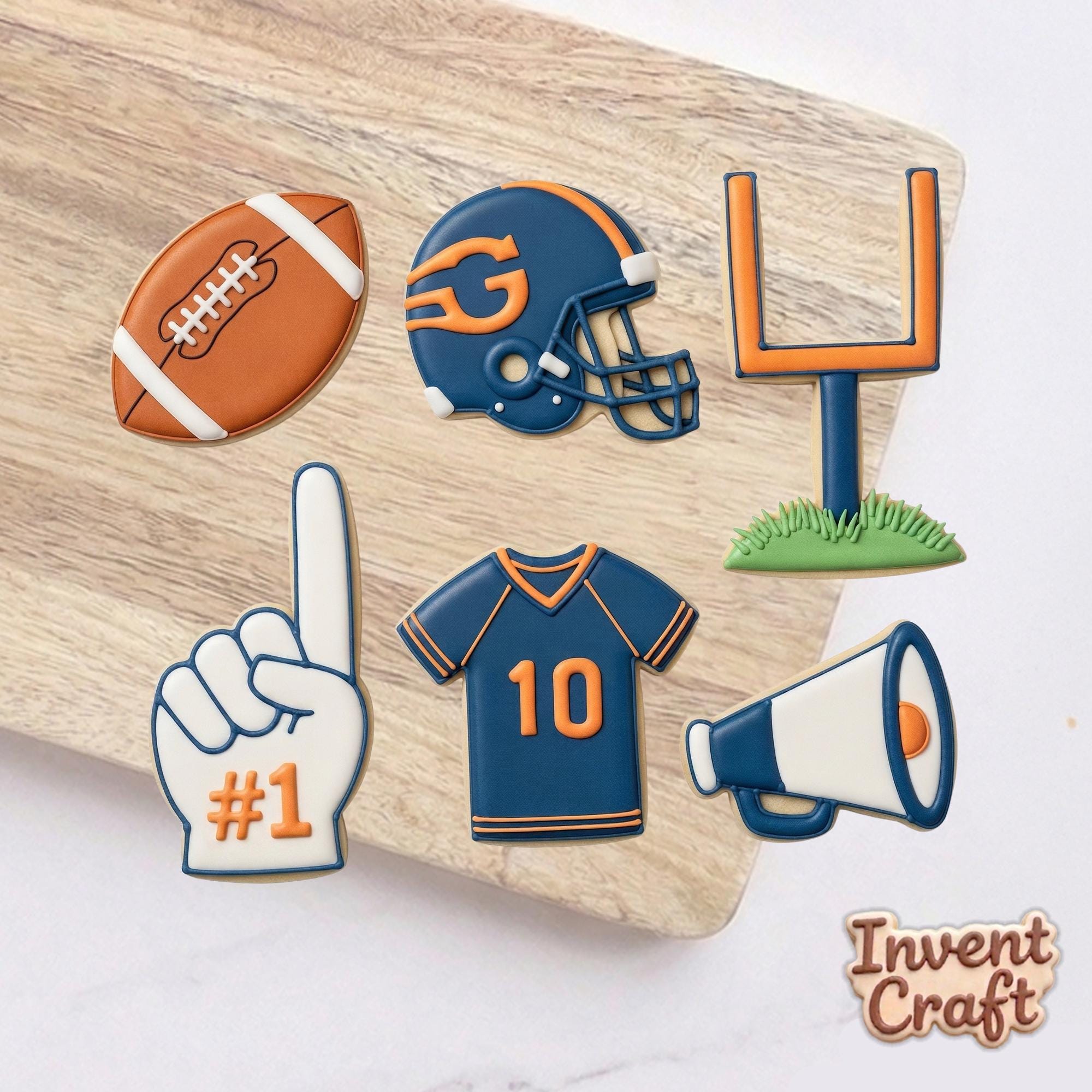 American Football Cookie Cutter Set, Helmet Jersey, Polymer Clay Cutter, Super Bowl Party Favor, Sports Goal Mold, Polyclay Tool, DIY