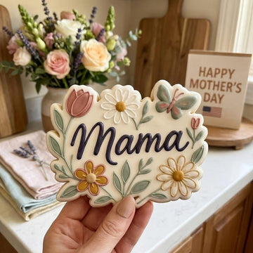 Mama Floral Cookie Cutter, Mother's Day Cookie Cutter, Spring Cookie Cutter