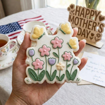 Mom's Garden Flower Cookie Cutter, Mother's Day Floral Cookie Cutter, Spring Cookie Cutter